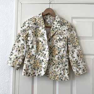 Ann Taylor Loft white Floral Blazer